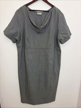 Avenue Grey Cowl Neck Shift Plus Size Dress